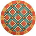 thumbnail image 1 of SAFAVIEH Four Seasons Isidora Geometric Area Rug, Light Blue/Red, 4' x 4' Round, 1 of 4
