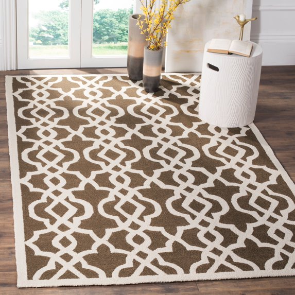 SAFAVIEH Four Seasons Jepson Abstract Area Rug, Mocha/Ivory, 5' x 8'