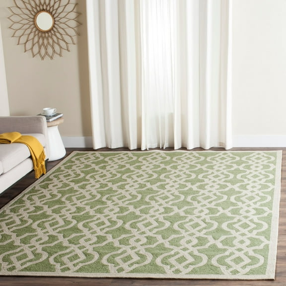 SAFAVIEH Four Seasons Jepson Abstract Area Rug, Seafoam/Ivory, 8' x 10'