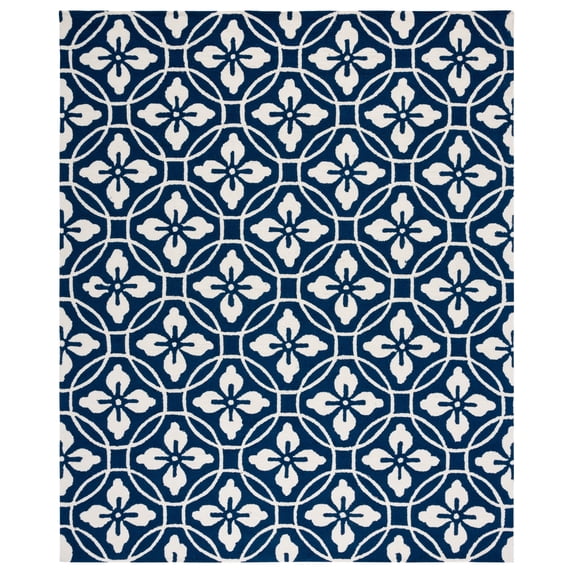 SAFAVIEH Four Seasons Lilibeth Geometric Area Rug, Navy/Ivory, 8' x 10'