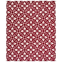 SAFAVIEH Four Seasons Lilibeth Geometric Area Rug, Red/Ivory, 5' x 8'