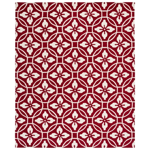 SAFAVIEH Four Seasons Lilibeth Geometric Area Rug, Red/Ivory, 5' x 8'