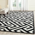 thumbnail image 1 of SAFAVIEH Four Seasons Mihail Geometric Maze Polyester Area Rug, Ivory/Black, 8' x 10', 1 of 6