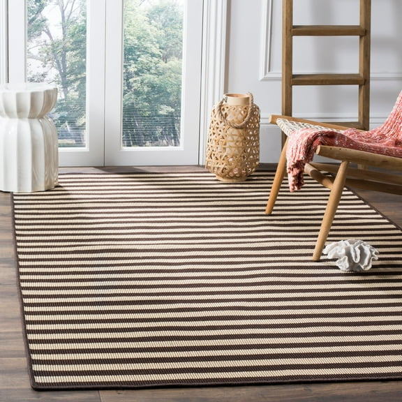 SAFAVIEH Four Seasons Mitre Geometric Area Rug, Ivory/Brown, 3'6" x 5'6"