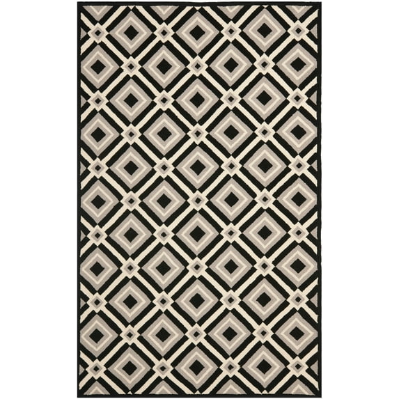 SAFAVIEH Four Seasons Nicole Geometric Area Rug, Black/Grey, 8' x 10'