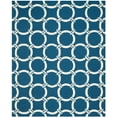 thumbnail image 1 of SAFAVIEH Four Seasons Soren Geometric Polyester Area Rug, Navy/Ivory, 5' x 8', 1 of 5