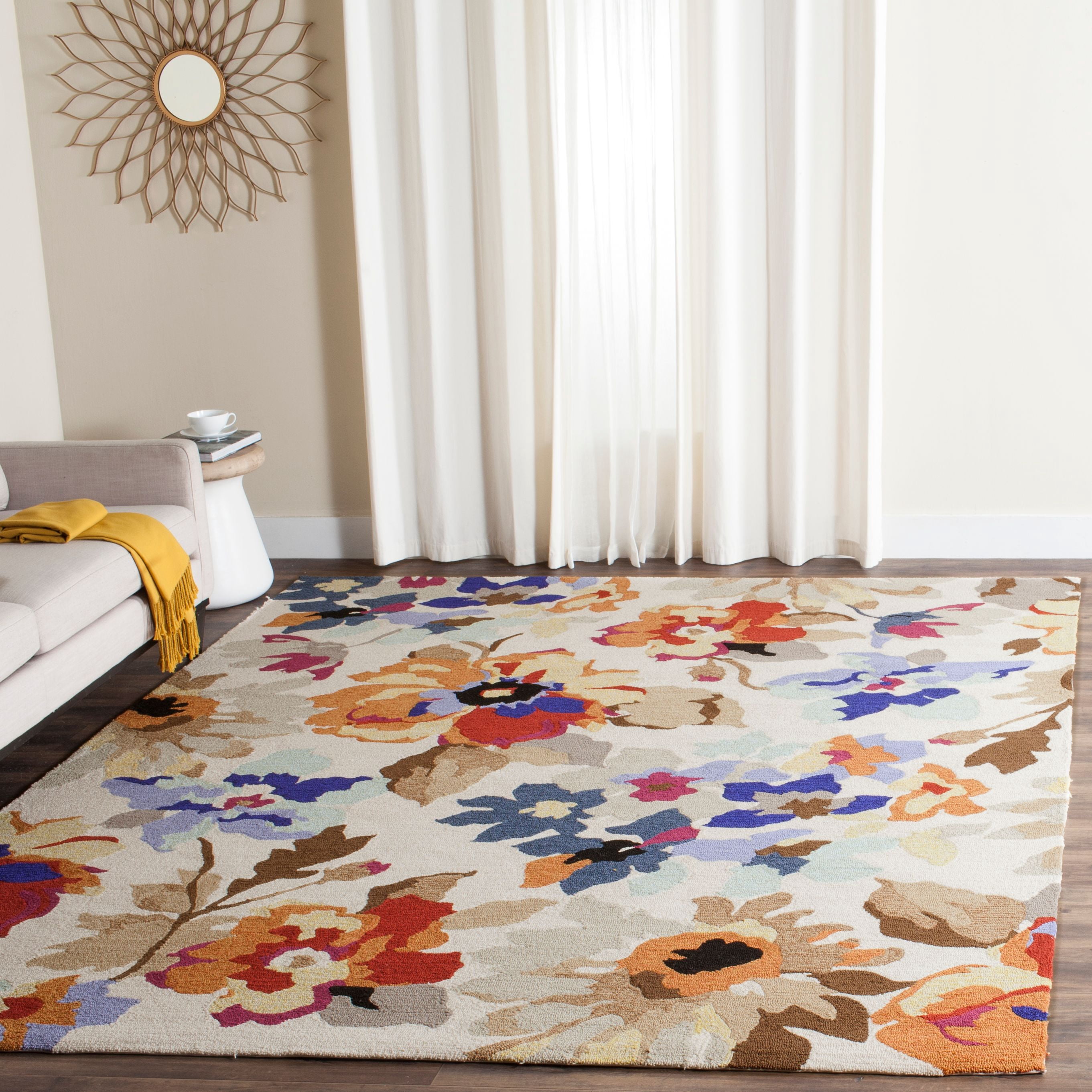 Tanja Rug Collection SAFAVIEH Four Seasons Tanja Floral Area Rug, Ivory/Multi, 8' x 10 ...
