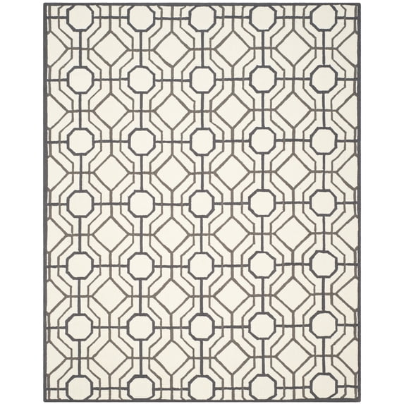 SAFAVIEH Four Seasons Tylar Geometric Area Rug, Ivory/Black, 5' x 8'