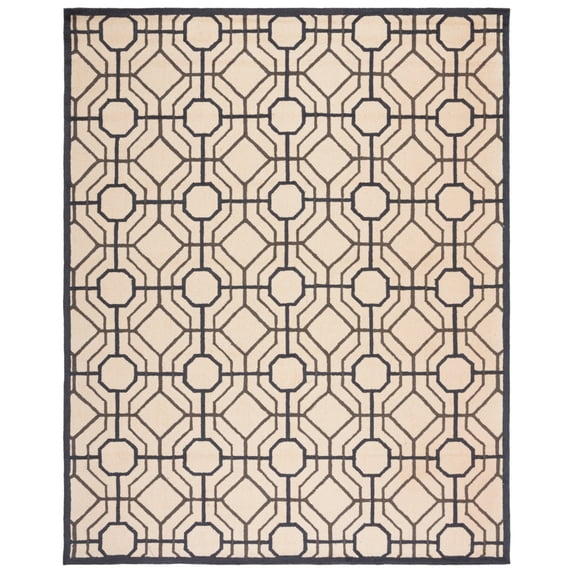 SAFAVIEH Four Seasons Tylar Geometric Runner Rug, Ivory/Black, 2'3" x 8'