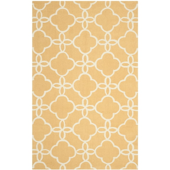 SAFAVIEH Four Seasons Vaska Geometric Area Rug, Gold/Ivory, 3'6" x 5'6"