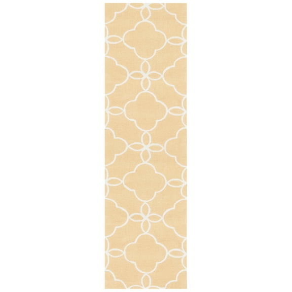 SAFAVIEH Four Seasons Vaska Geometric Runner Rug, Gold/Ivory, 2'3" x 8'