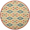 thumbnail image 1 of SAFAVIEH Four Seasons Verna Southwestern Area Rug, Natural/Blue, 6' x 6' Round, 1 of 8