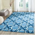 thumbnail image 1 of SAFAVIEH Four Seasons Vinal Floral Polyester Area Rug, Blue/Ivory, 5' x 8', 1 of 6