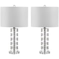 thumbnail image 1 of SAFAVIEH Frances 25 in. H Crystal Glam Table Lamp, Clear, Set of 2, 1 of 6
