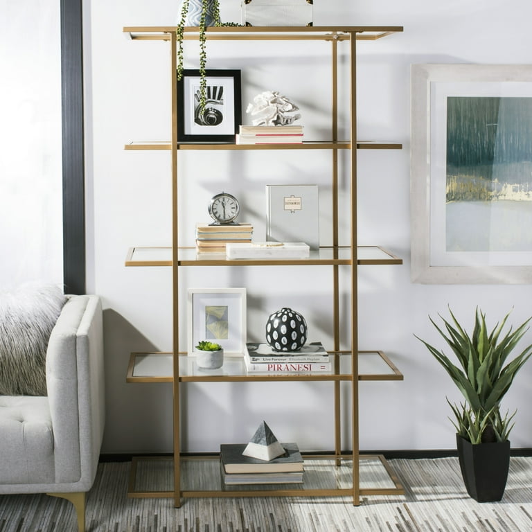 Safavieh Francis Gold/Clear Metal Etagere Safavieh Francis Gold/Clear Metal Etagere