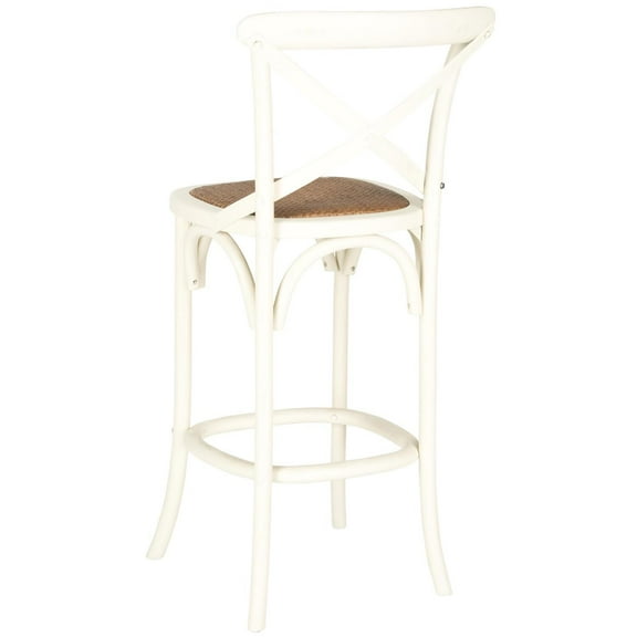 SAFAVIEH Franklin Square Mid Back Bar Stool, Antique White