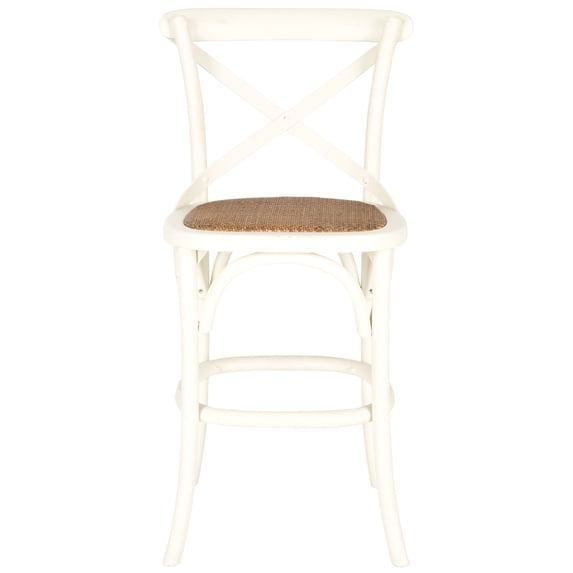 SAFAVIEH Franklin Square Mid Back Counter Stool, Antique White