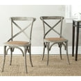 thumbnail image 1 of SAFAVIEH Franklin X-Back Bistro Rustic Chairs, Distressed Colonial Walnut, Set of 2, 1 of 14