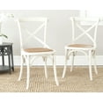 thumbnail image 1 of SAFAVIEH Franklin X-Back Bistro Rustic Chairs, Distressed Ivory, Set of 2, 1 of 11