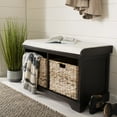 thumbnail image 1 of SAFAVIEH Freddy Wicker Storage Bench Brown, 1 of 5