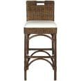 thumbnail image 1 of SAFAVIEH Fremont Square Mid Back Bar Stool, Brown, 1 of 9