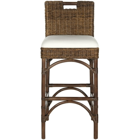 SAFAVIEH Fremont Square Mid Back Bar Stool, Brown