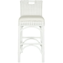 SAFAVIEH Fremont Square Mid Back Bar Stool, White