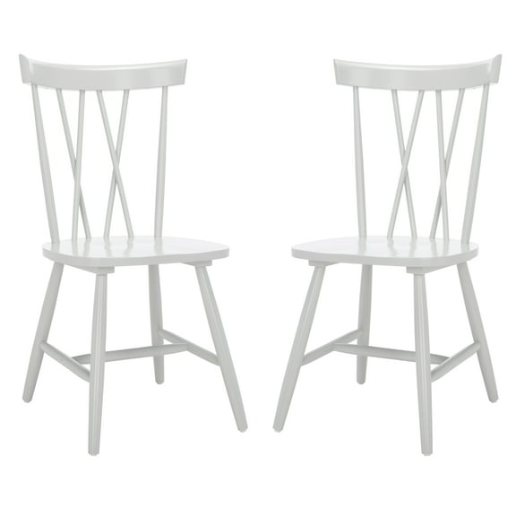 SAFAVIEH Friar Contemporary Dining Chair, Grey, Set of 2 (21 in. W x D x 36 in. H)