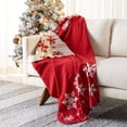thumbnail image 1 of SAFAVIEH Frosty Throw, 50" x 60", Red/White, 1 of 6