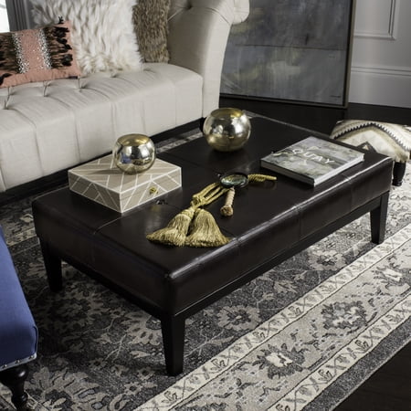 SAFAVIEH Fulton Rectangular Cocktail Ottoman Brown