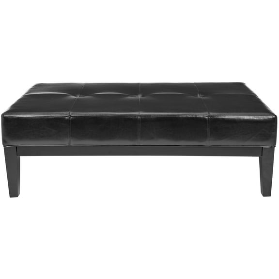 SAFAVIEH Fulton Rustic Glam Rectangular Tufted Cocktail Ottoman ( 48.4 in. W x 30.1 in. D x 16.3 in. H)