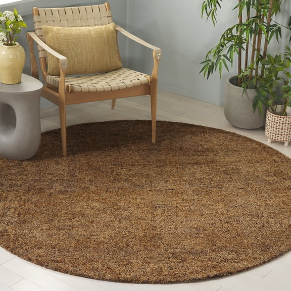 Safavieh Gabbeh Verity Abstract Area Rug, Gold/Brown, 6' x 6' Round