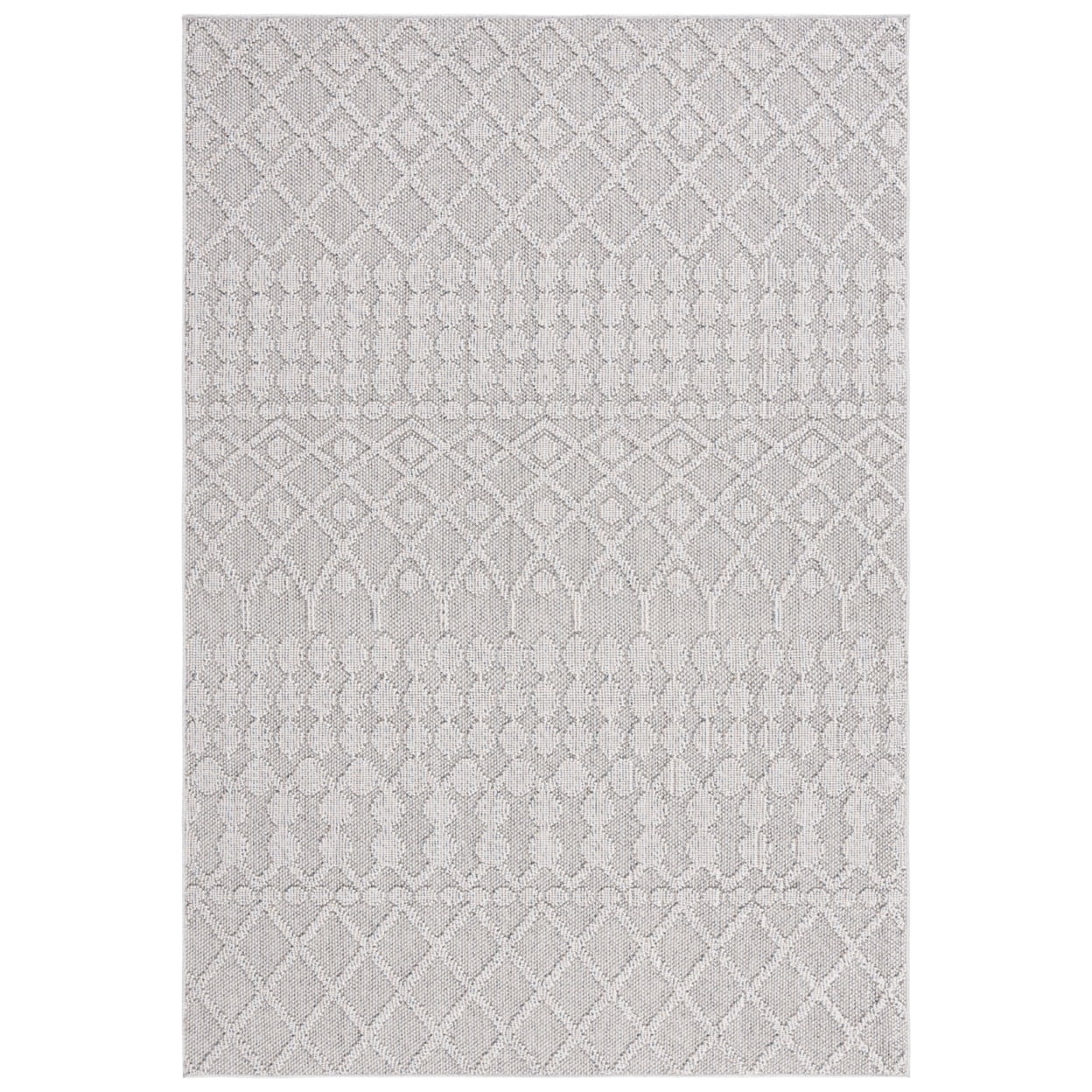 Celestial Blue-Grey Abstract 6'7" x 9' Synthetic Area Rug