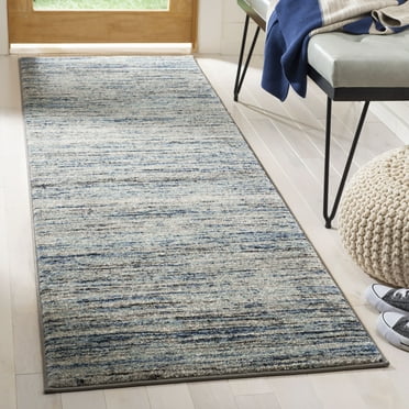 SAFAVIEH Galaxy Candelario Abstract Runner Rug, Blue/Grey, 2'3" x 8'