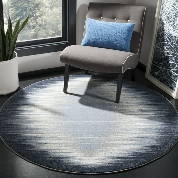 Safavieh Galaxy Charlene Abstract Area Rug, Blue/Navy, 6'7" x 6'7" Round