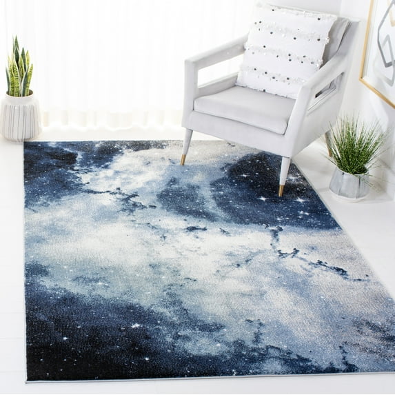 Safavieh Galaxy Kalden Geometric Area Rug, Blue/Ivory, 9' x 12'