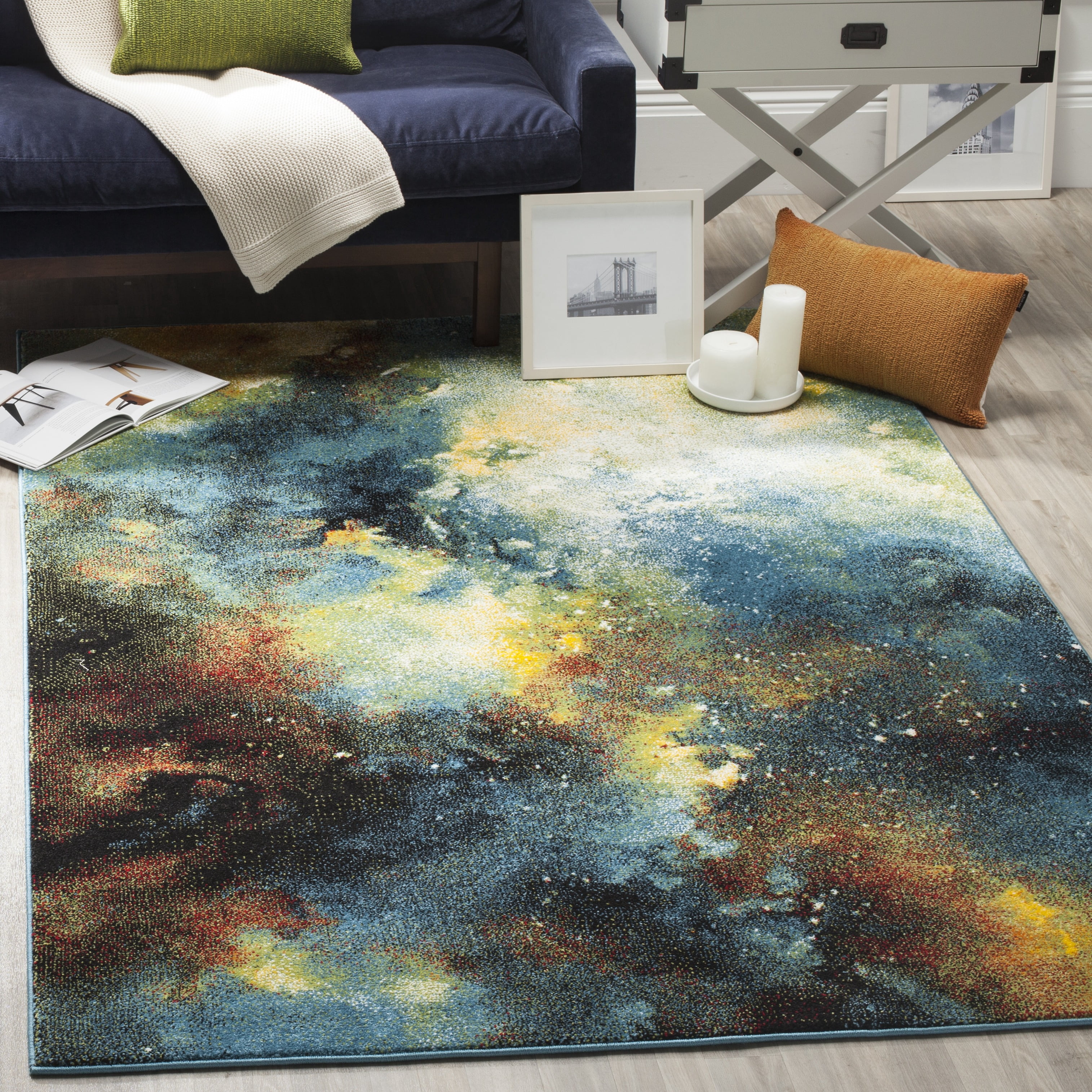 Safavieh Galaxy Major Geometric Area Rug, Blue/Multi, 8' x 10'