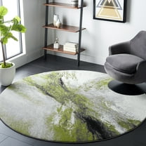 Safavieh Galaxy Rosamund Abstract Area Rug, Gray/Green, 4' x 4' Round
