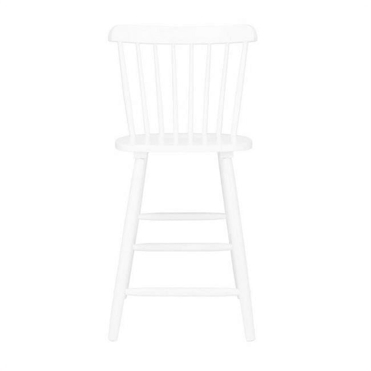 White Rubberwood Windsor Counter Stools Set of 2