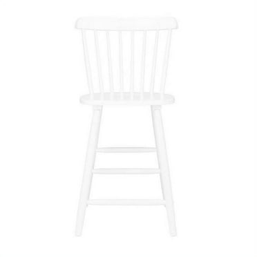 SAFAVIEH Galena Solid Spindle Back Counter Stool with Footrest, White