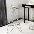 thumbnail image 1 of SAFAVIEH Galexia Mid-Century Retro Metal Bar Stool, Silver Leaf, 1 of 9