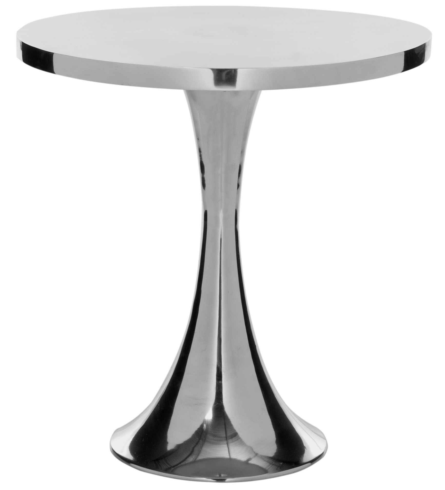 SAFAVIEH Galium 19.25 in. H Aluminum Round Top Side Table, Silver - image 1 of 4
