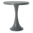 thumbnail image 1 of SAFAVIEH Galium 19" Round Polished Aluminium End Table, Dark Grey, 1 of 7