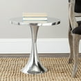thumbnail image 1 of SAFAVIEH Galium Aluminum Round Top Side Table Silver, 1 of 4