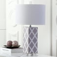 thumbnail image 1 of SAFAVIEH Garden Lattice 27 in. H Geometric Table Lamp, Grey, Set of 2, 1 of 7