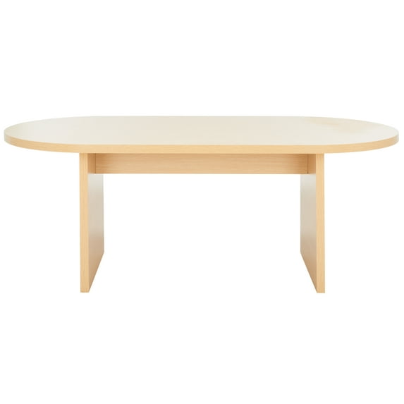 SAFAVIEH Gareth Modern Oval Melamine Coffee Table, Natural