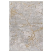 SAFAVIEH Garnet Crofton Abstract Area Rug, Grey/Gold, 5'3" x 7'6"