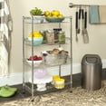 thumbnail image 1 of SAFAVIEH Gaston 4-Tier Chrome Wire Mini Rack Chrome, 1 of 6