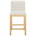thumbnail image 1 of SAFAVIEH Gavril Rectangle Mid Back Counter Stool, Cream/Natural, 1 of 12