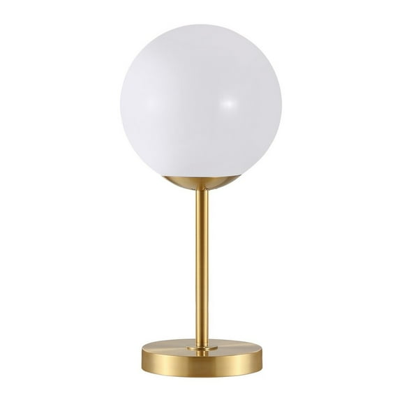 SAFAVIEH Gemini 17 in. Mid-Century Sphere Iron Table Lamp, Gold